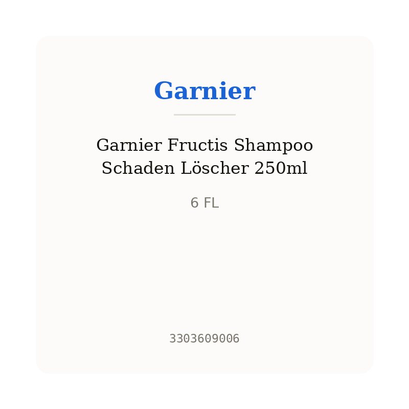 Garnier Fructis Shampoo Schaden Löscher 250ml