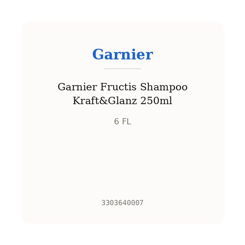 Garnier Fructis Shampoo Kraft&Glanz 250ml