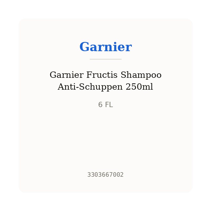 Garnier Fructis Shampoo Anti-Schuppen 250ml