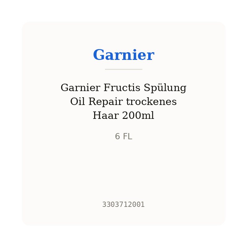 Garnier Fructis Spülung Oil Repair trockenes Haar 200ml