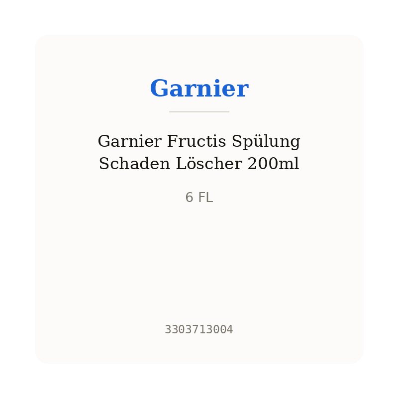 Garnier Fructis Spülung Schaden Löscher 200ml