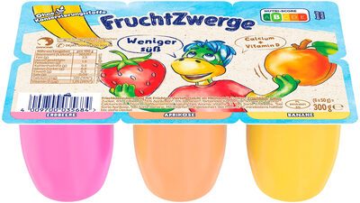 Danone Fruchtzwerge Weniger Süß Erdbeere/Aprikose/Banane 6x50g