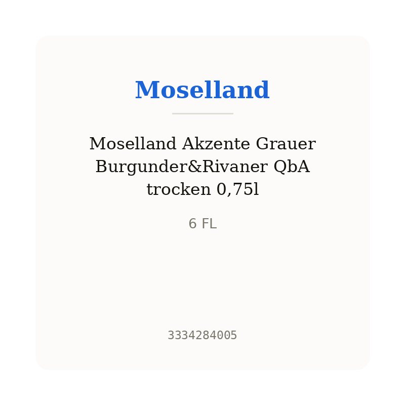 Moselland Akzente Grauer Burgunder&Rivaner QbA trocken 0,75l