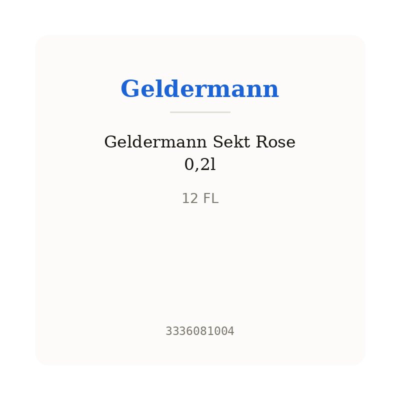 Geldermann Sekt Rose 0,2l