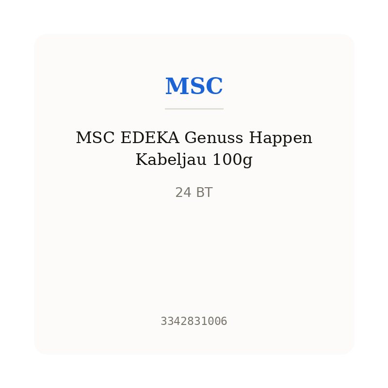 MSC EDEKA Genuss Happen Kabeljau 100g