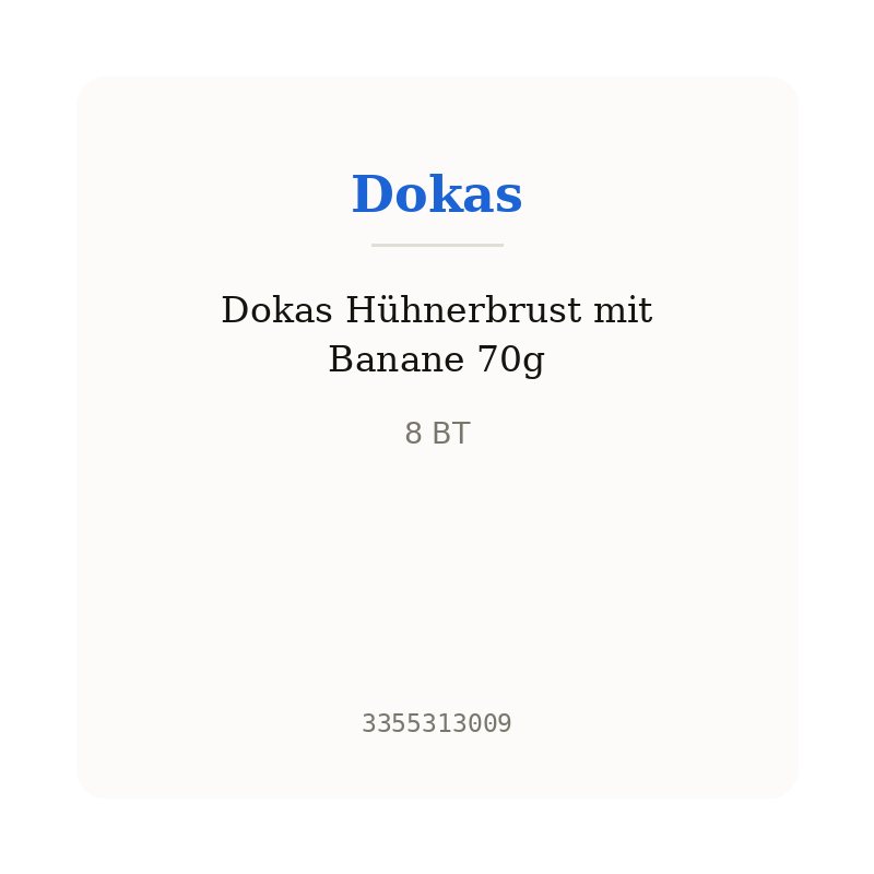 Dokas Hühnerbrust mit Banane 70g