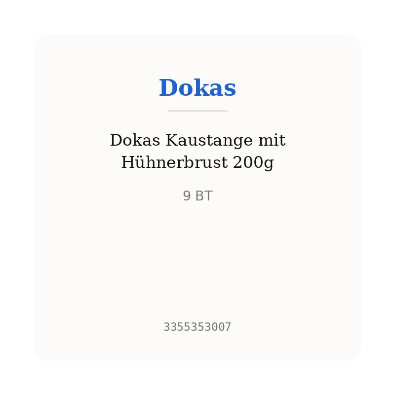 Dokas Kaustange mit Hühnerbrust 200g