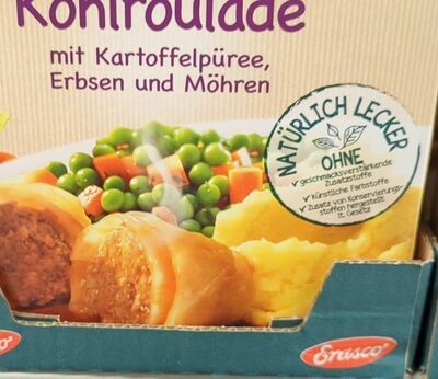 Erasco Menüs Kohlroulade mit Kartoffelpüree und Erbsen und Möhren 480g