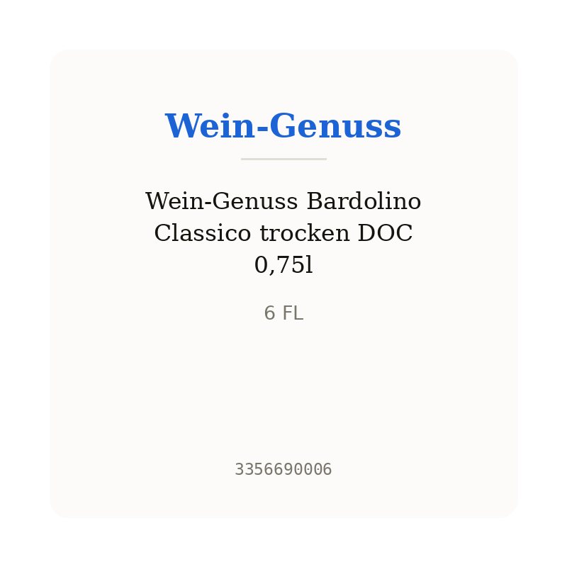 Wein-Genuss Bardolino Classico trocken DOC 0,75l