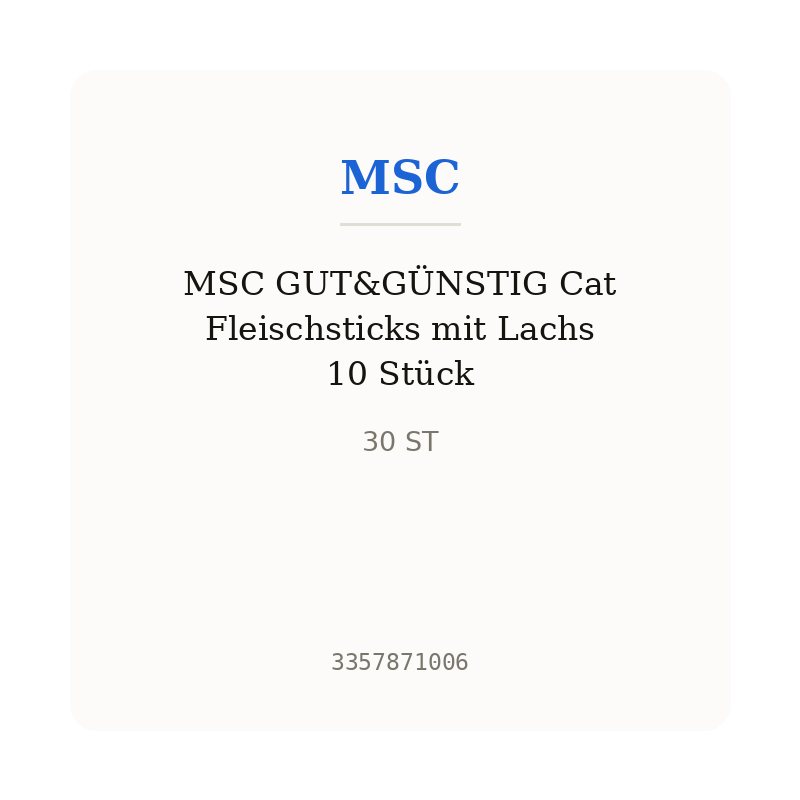 MSC GUT&GÜNSTIG Cat Fleischsticks mit Lachs 10 Stück