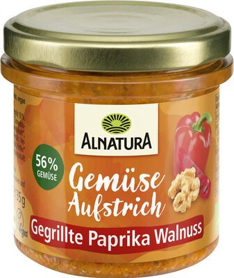Bio Alnatura Aufstrich Gartengemüse Paprika Walnuss 135g