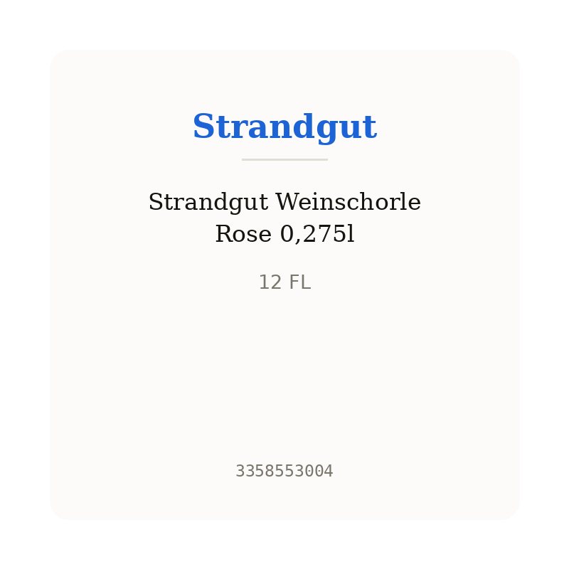 Strandgut Weinschorle Rose 0,275l
