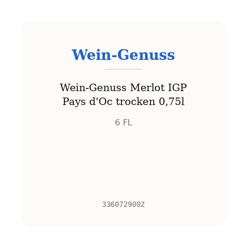 Wein-Genuss Merlot IGP Pays d'Oc trocken 0,75l