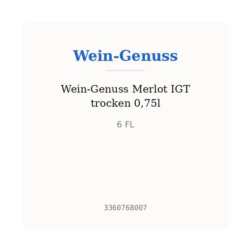 Wein-Genuss Merlot IGT trocken 0,75l