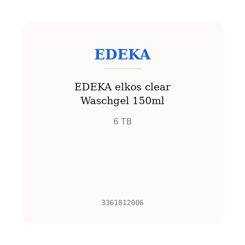 EDEKA elkos clear Waschgel 150ml