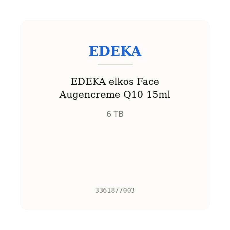 EDEKA elkos Face Augencreme Q10 15ml