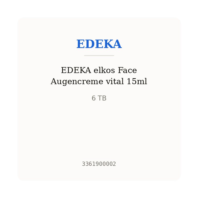 EDEKA elkos Face Augencreme vital 15ml