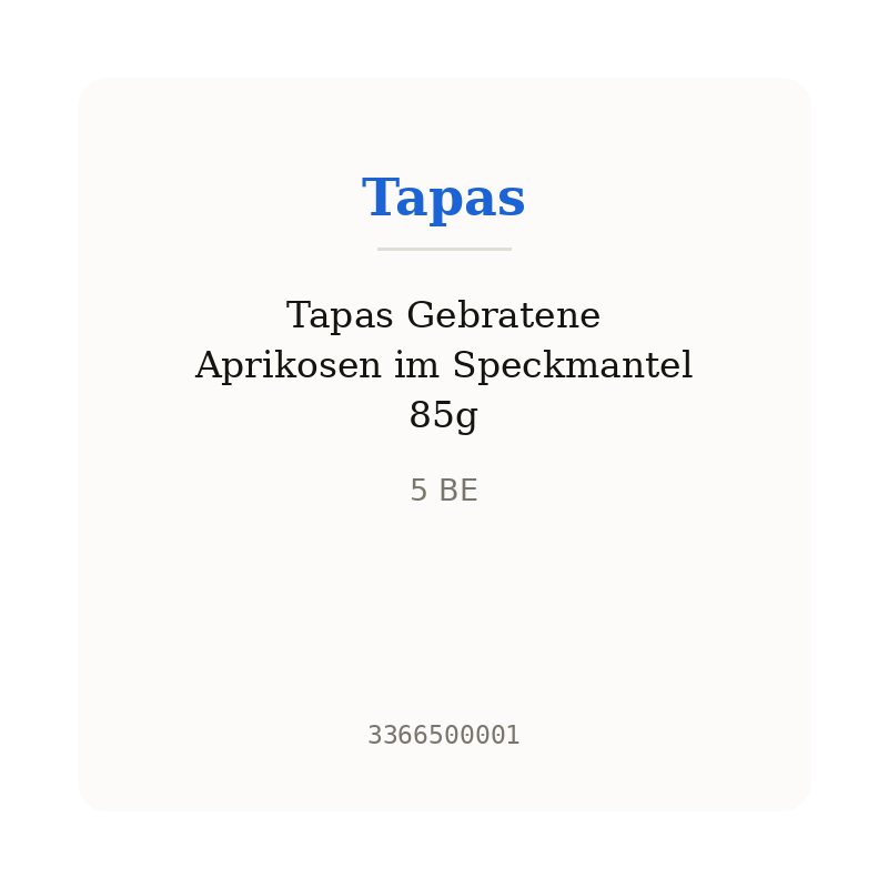 Tapas Gebratene Aprikosen im Speckmantel 85g