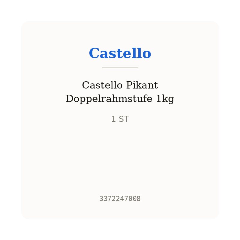 Castello Pikant Doppelrahmstufe 1kg