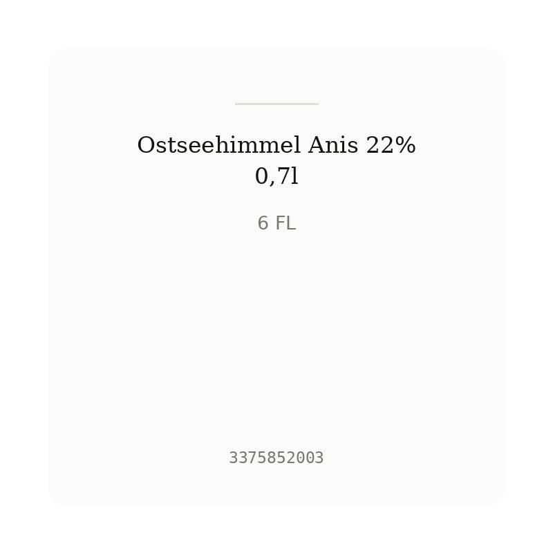 Ostseehimmel Anis 22% 0,7l