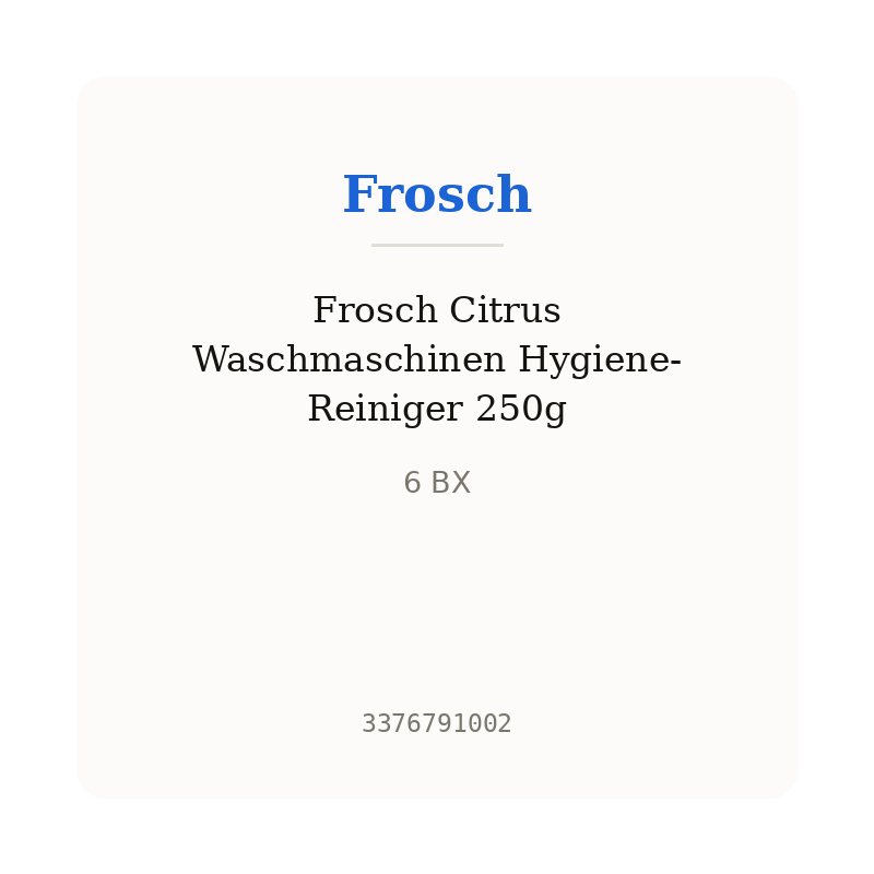 Frosch Citrus Waschmaschinen Hygiene-Reiniger 250g