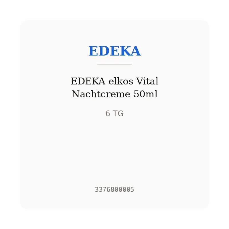 EDEKA elkos Vital Nachtcreme 50ml