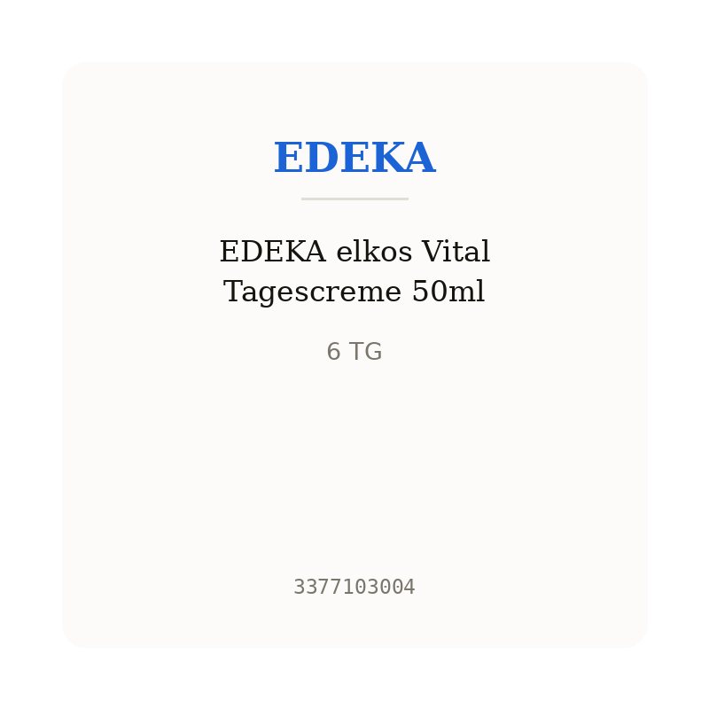 EDEKA elkos Vital Tagescreme 50ml