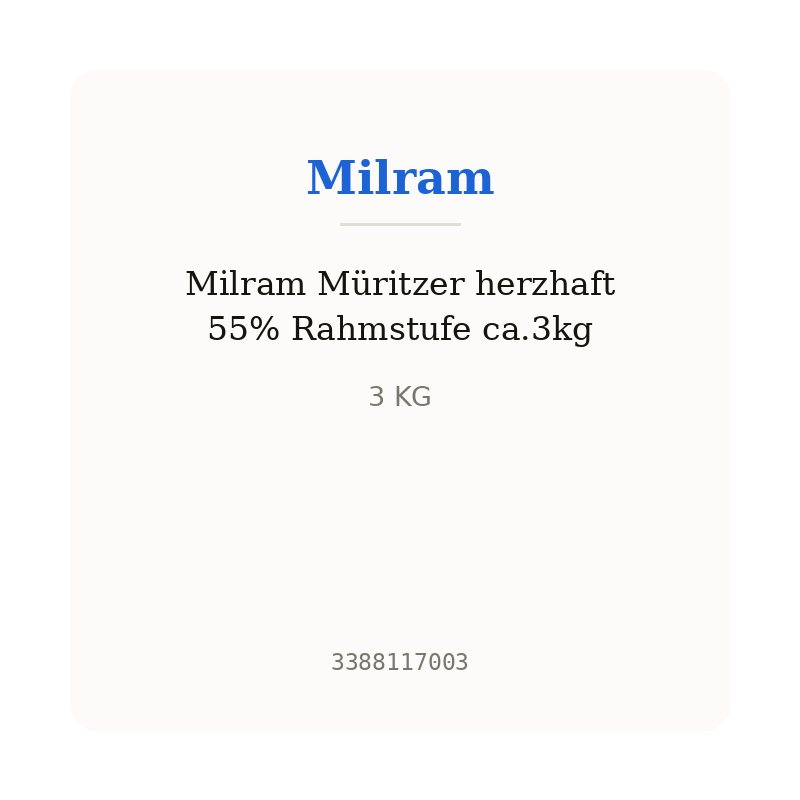 Milram Müritzer herzhaft 55% Rahmstufe ca.3kg