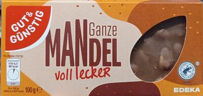 GUT&GÜNSTIG Edel Vollmilch ganze Mandel 100g