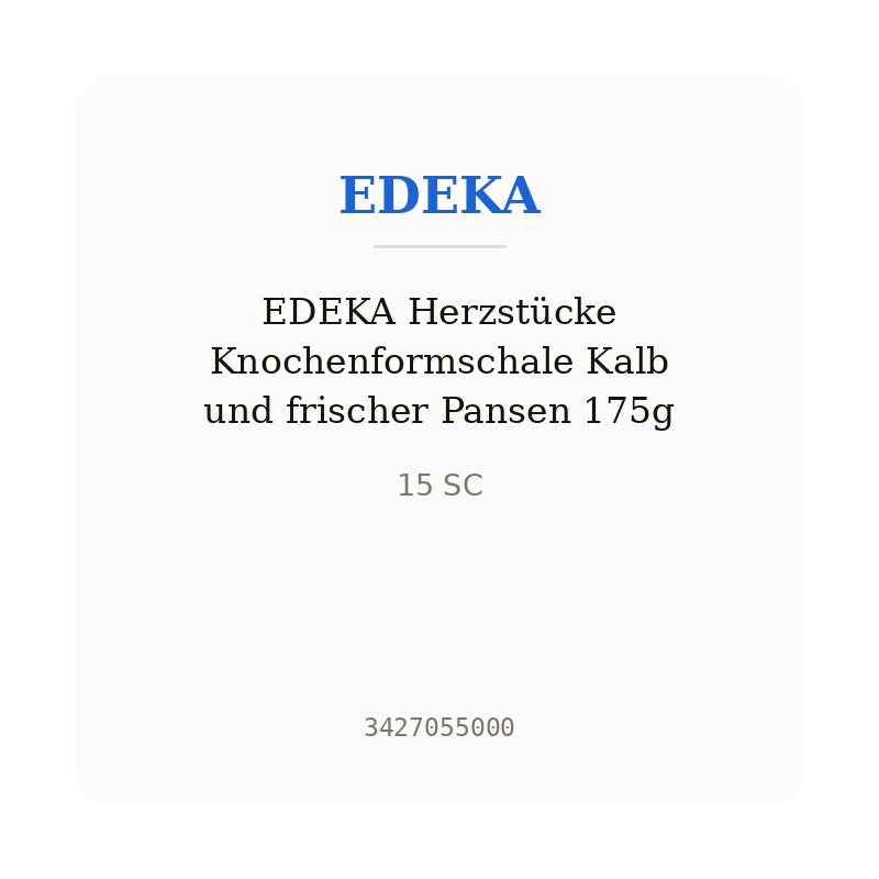 EDEKA Herzstücke Knochenformschale Kalb und frischer Pansen 175g