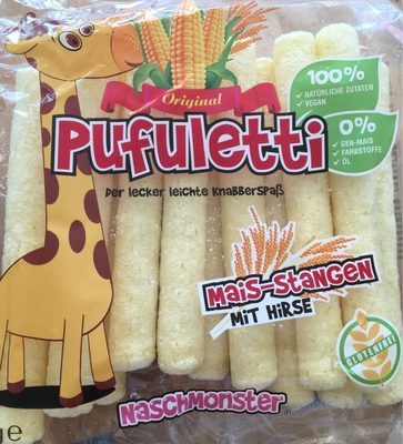 Pufuletti Maisstangen mit Hirse 60g