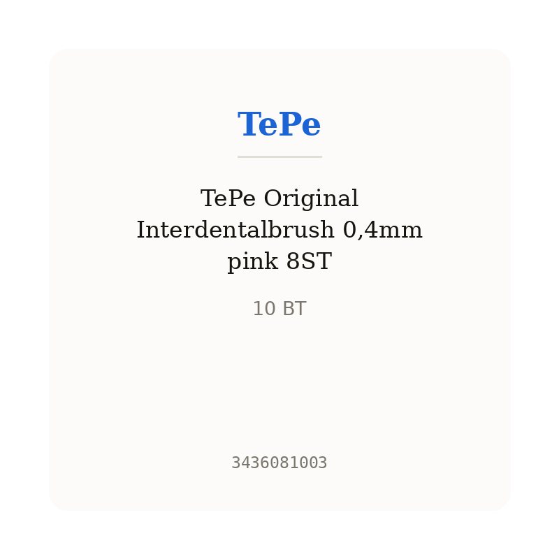 TePe Original Interdentalbrush 0,4mm pink 8ST