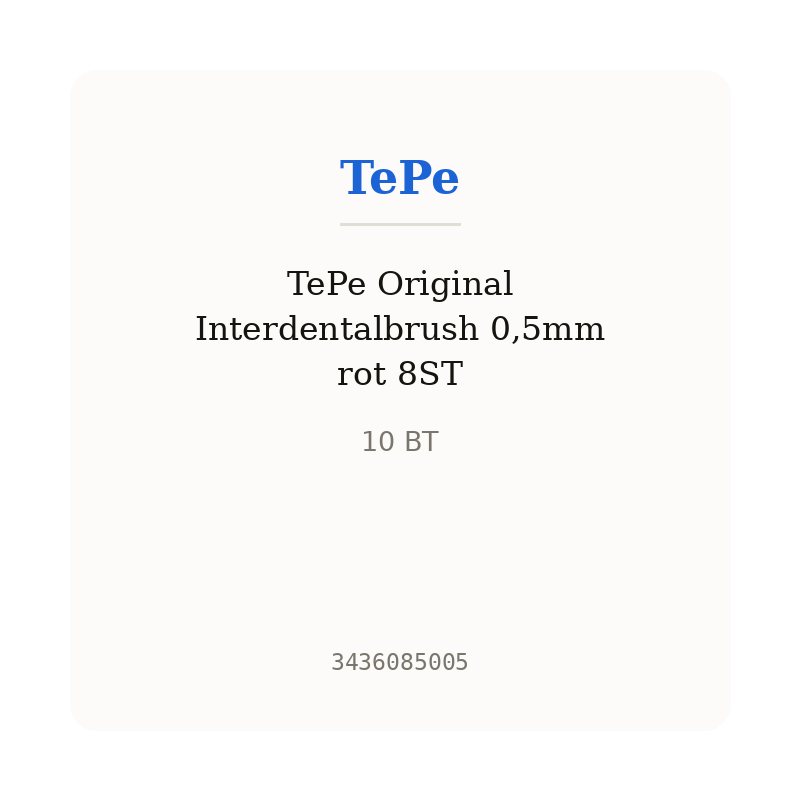 TePe Original Interdentalbrush 0,5mm rot 8ST