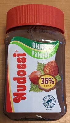 Nudossi Haselnuss-Nougat-Creme mit 36% Haselnüssen ohne Palmöl 300g