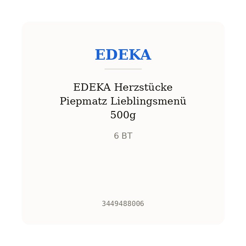 EDEKA Herzstücke Piepmatz Lieblingsmenü 500g