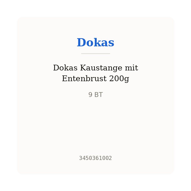 Dokas Kaustange mit Entenbrust 200g