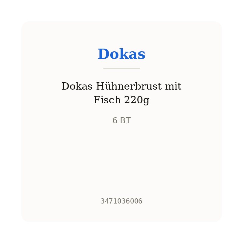 Dokas Hühnerbrust mit Fisch 220g