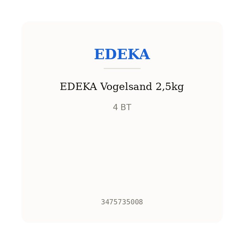EDEKA Vogelsand 2,5kg