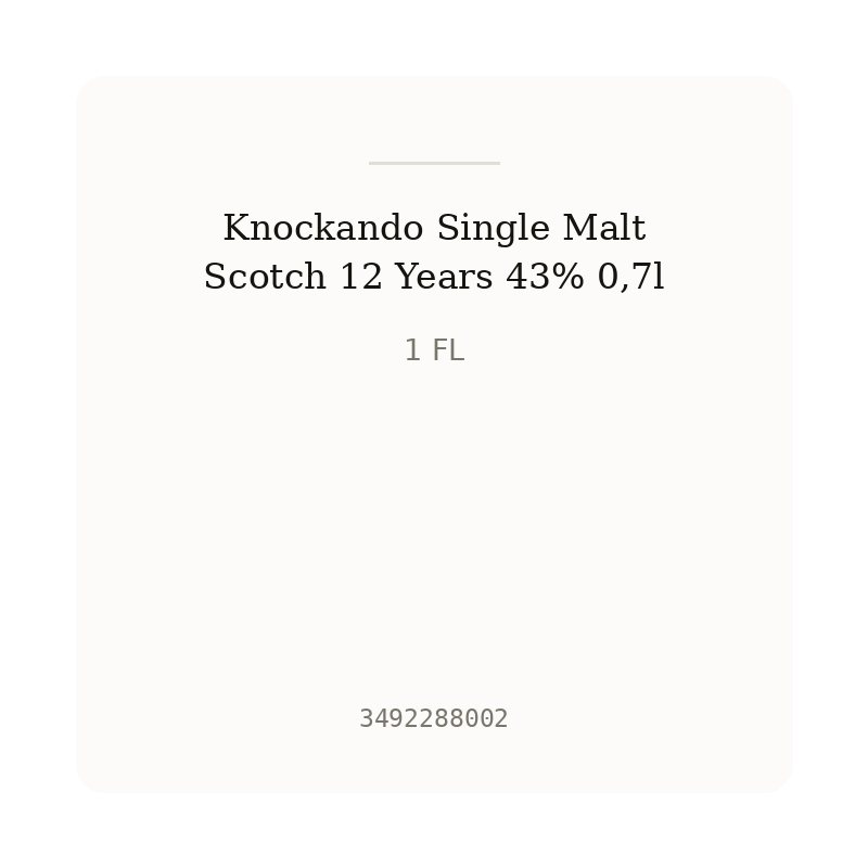 Knockando Single Malt Scotch 12 Years 43% 0,7l
