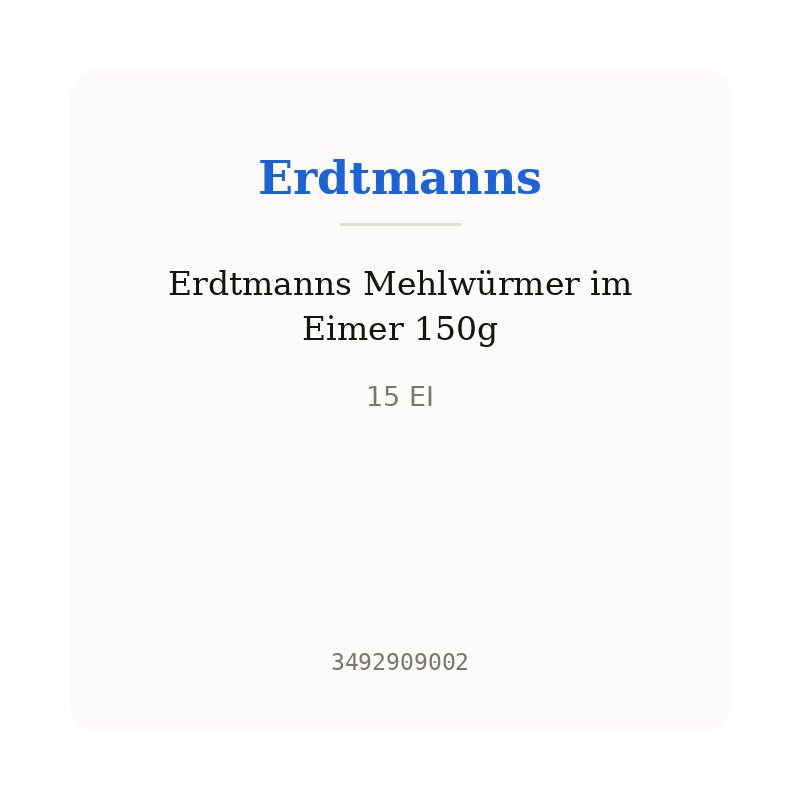 Erdtmanns Mehlwürmer im Eimer 150g