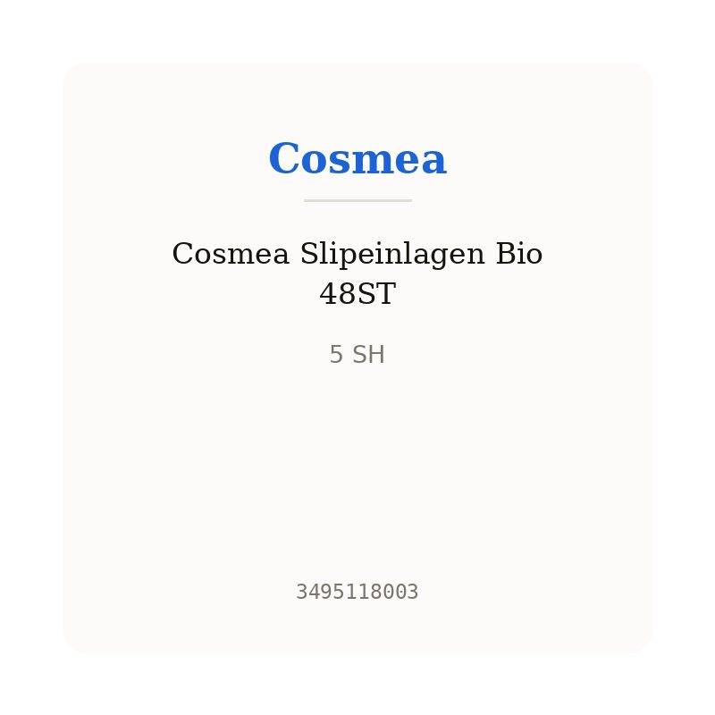 Cosmea Slipeinlagen Bio 48ST