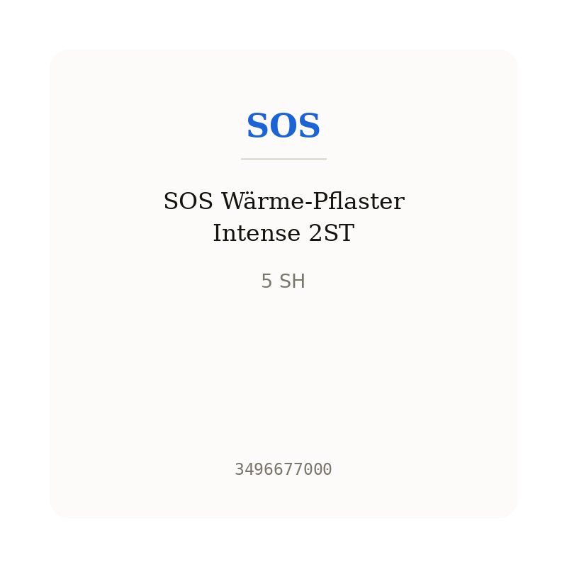 SOS Wärme-Pflaster Intense 2ST