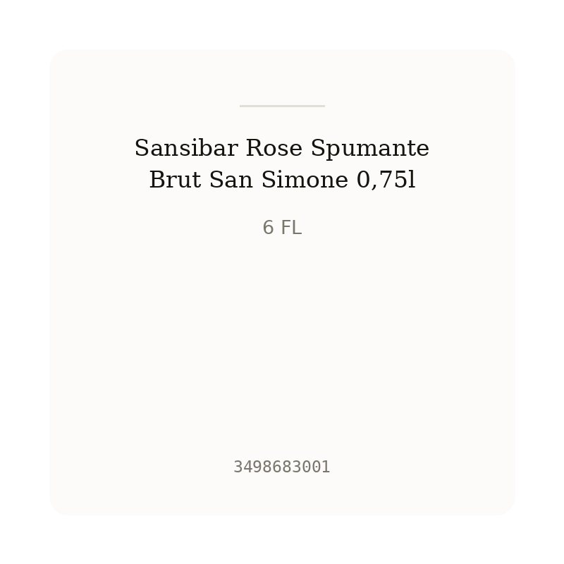 Sansibar Rose Spumante Brut San Simone 0,75l