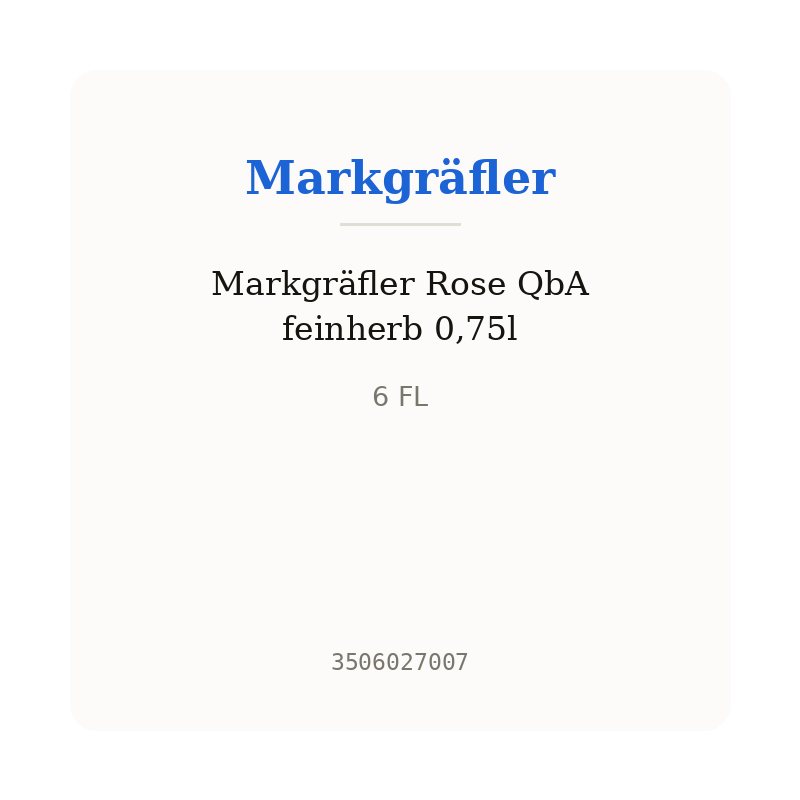 Markgräfler Rose QbA feinherb 0,75l