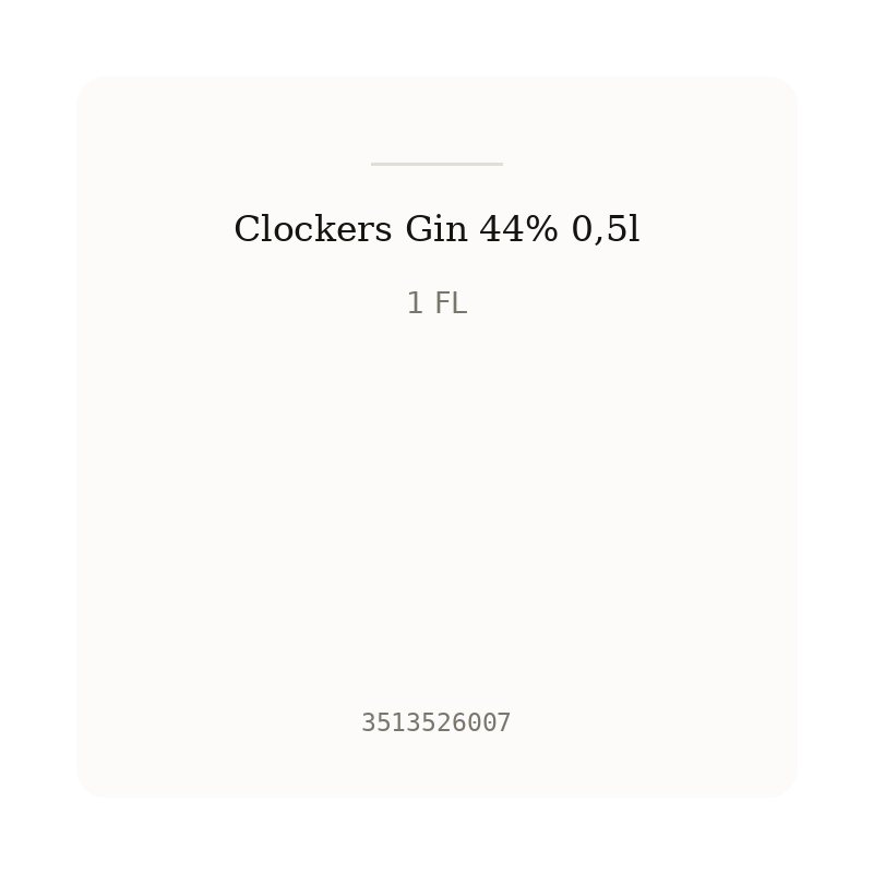 Clockers Gin 44% 0,5l