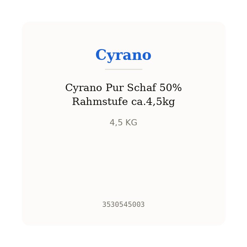 Cyrano Pur Schaf 50% Rahmstufe ca.4,5kg