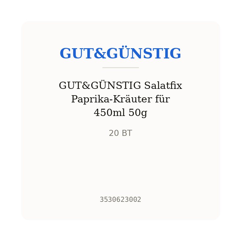 GUT&GÜNSTIG Salatfix Paprika-Kräuter für 450ml 50g