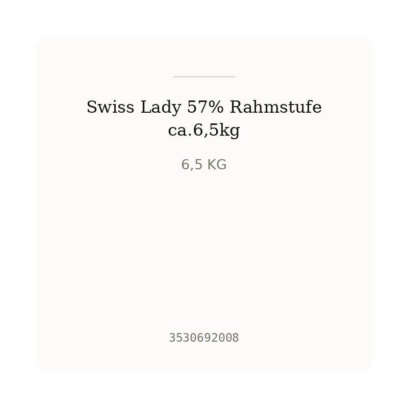 Swiss Lady 57% Rahmstufe ca.6,5kg