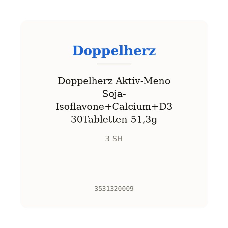 Doppelherz Aktiv-Meno Soja-Isoflavone+Calcium+D3 30Tabletten 51,3g