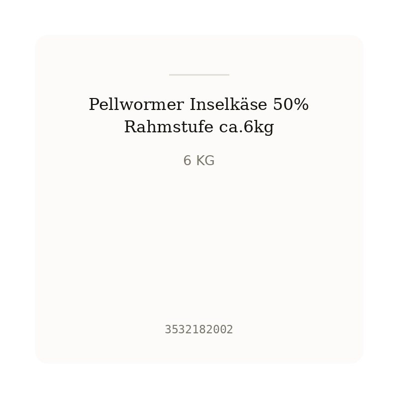 Pellwormer Inselkäse 50% Rahmstufe ca.6kg